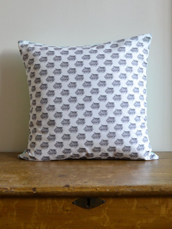 cat cushion cover 16"  - kitty - handmade - OOAK