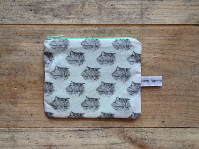 small cat coin purse - kitty pouch