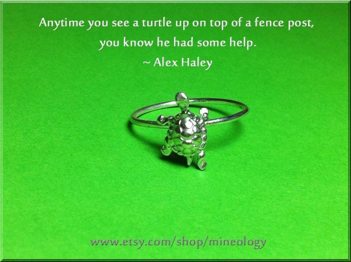 Silver Turtle Ring