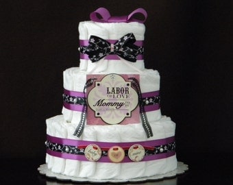 Labor of Love (Girl Diaper Cake)