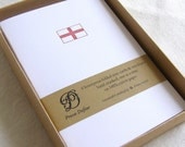 Letterpress Note Card Set - Flag of England