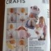 1994 McCalls Crafts Pattern..7398..Doll Clothes Pattern for Dolls 12 Inches to 22 Inches