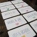Mismatched Hearts Escort Cards