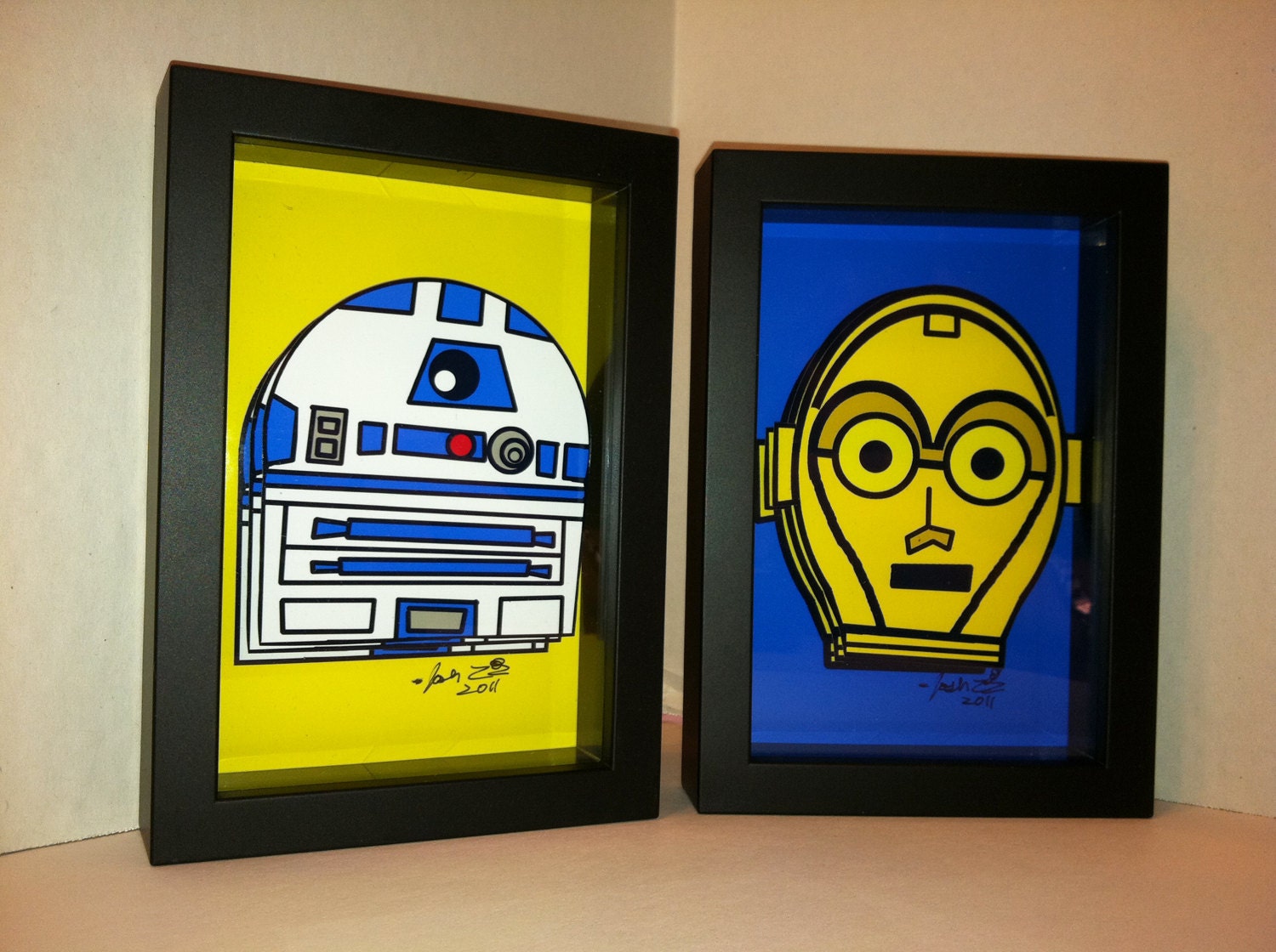 Star Wars Art Print R2D2 and C-3PO Art 3D Pop Artwork Droid Art