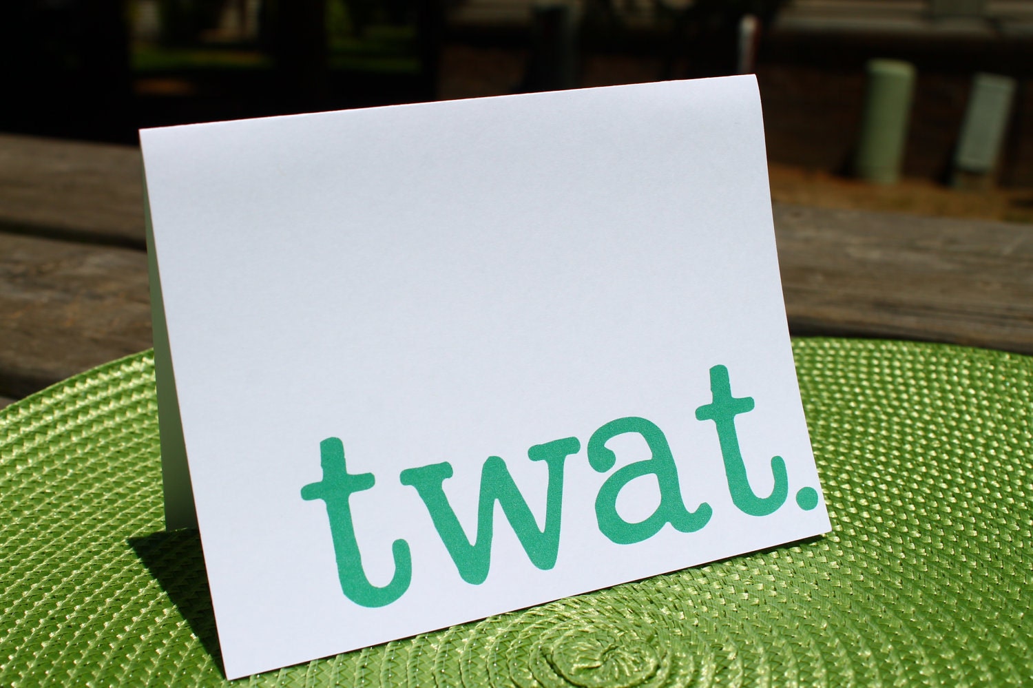Twat Greeting Card