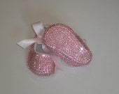 ANY COLOR Baby Girls Swarovski Covered Ballerina Shoes -BLING Baby Shoes-Rhinestone Baby Shoes