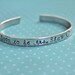 Soon to be Mrs. (any name here) bride, custom SKINNY hand stamped cuff bracelet