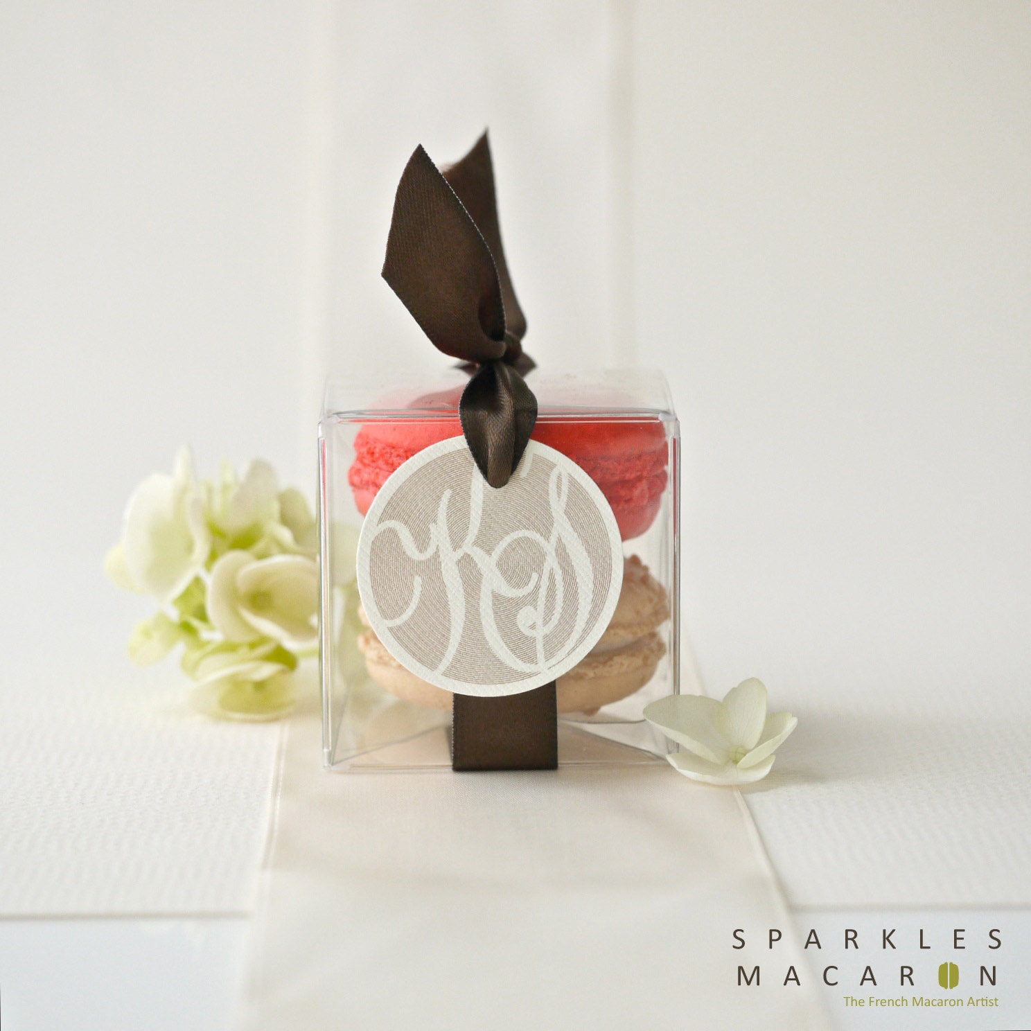 Round Tag Macaron Favor - Set of 30