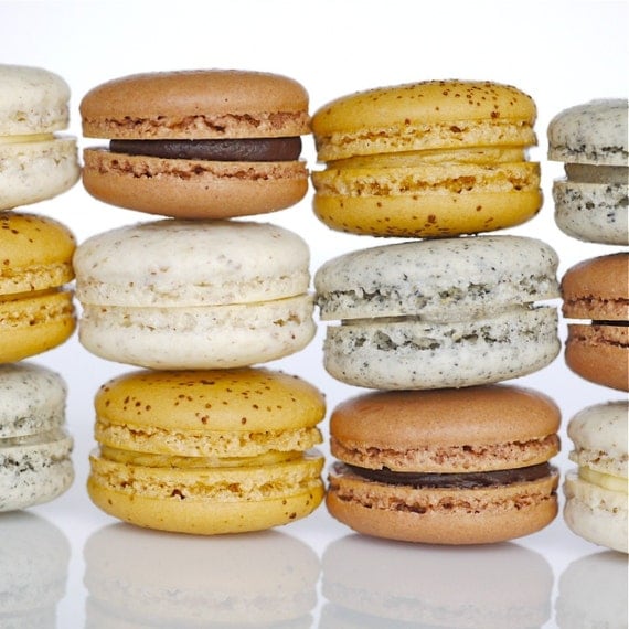 24 Assorted Petit French Macarons - Perfect for tea time