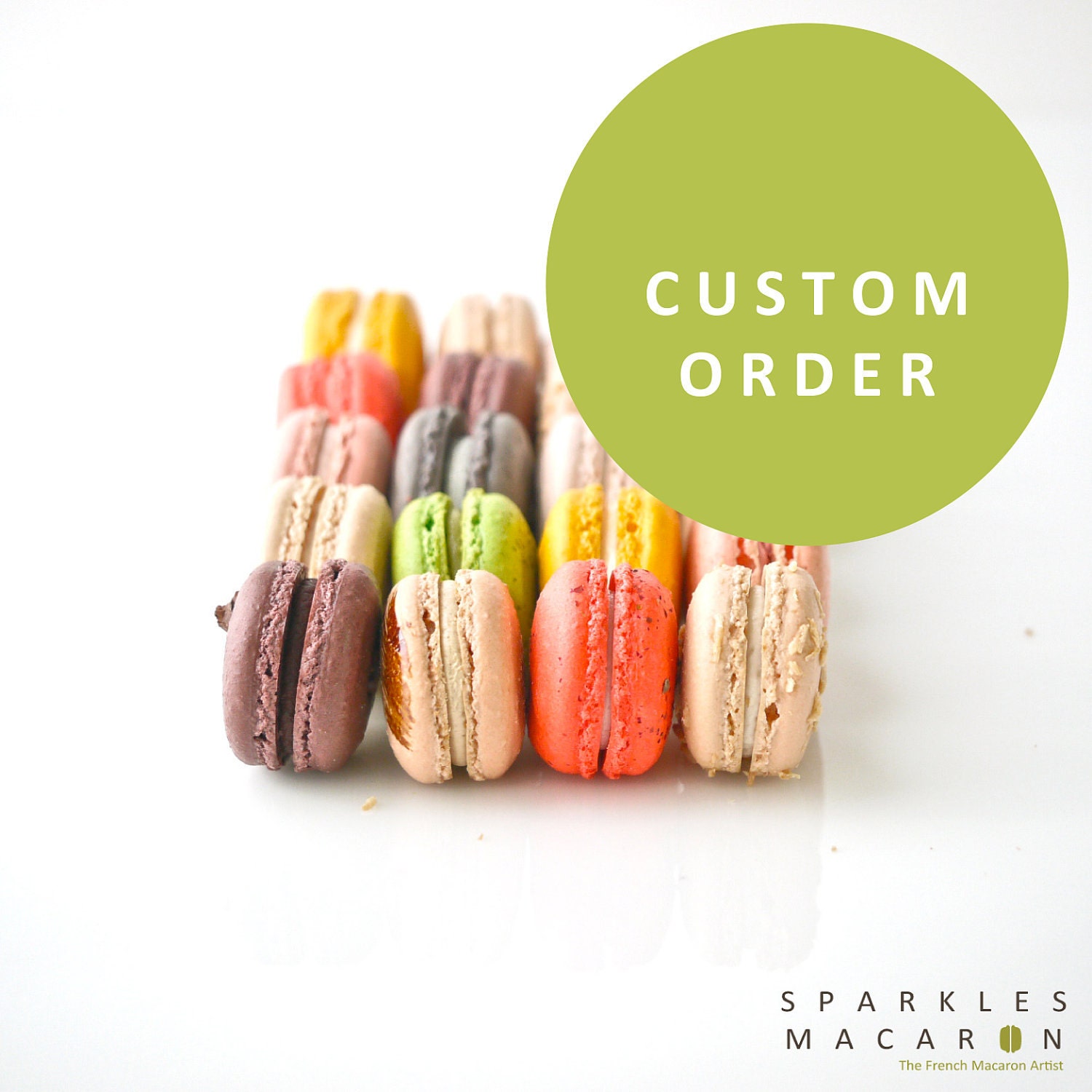 60 Regular French Macarons for Justine