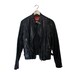 Black Faux Leather Jacket - Vintage Moto Zip Jacket