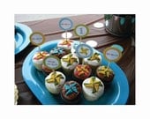 Printable Pinwheel Party Circles