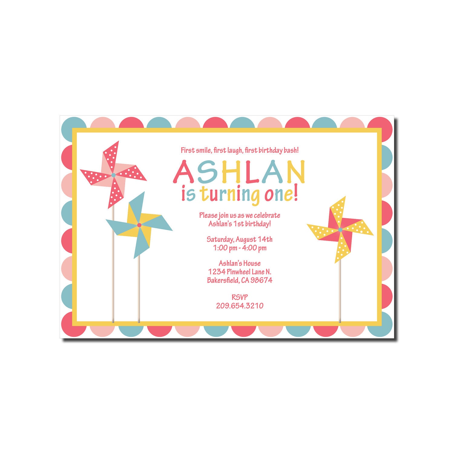 Pinwheel Invitation