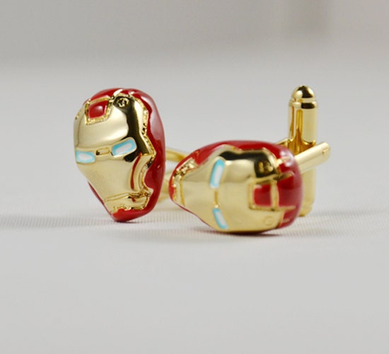 Mens Cufflinks- Fashion Cufflinks, Iron Man Design, with a Gift Box