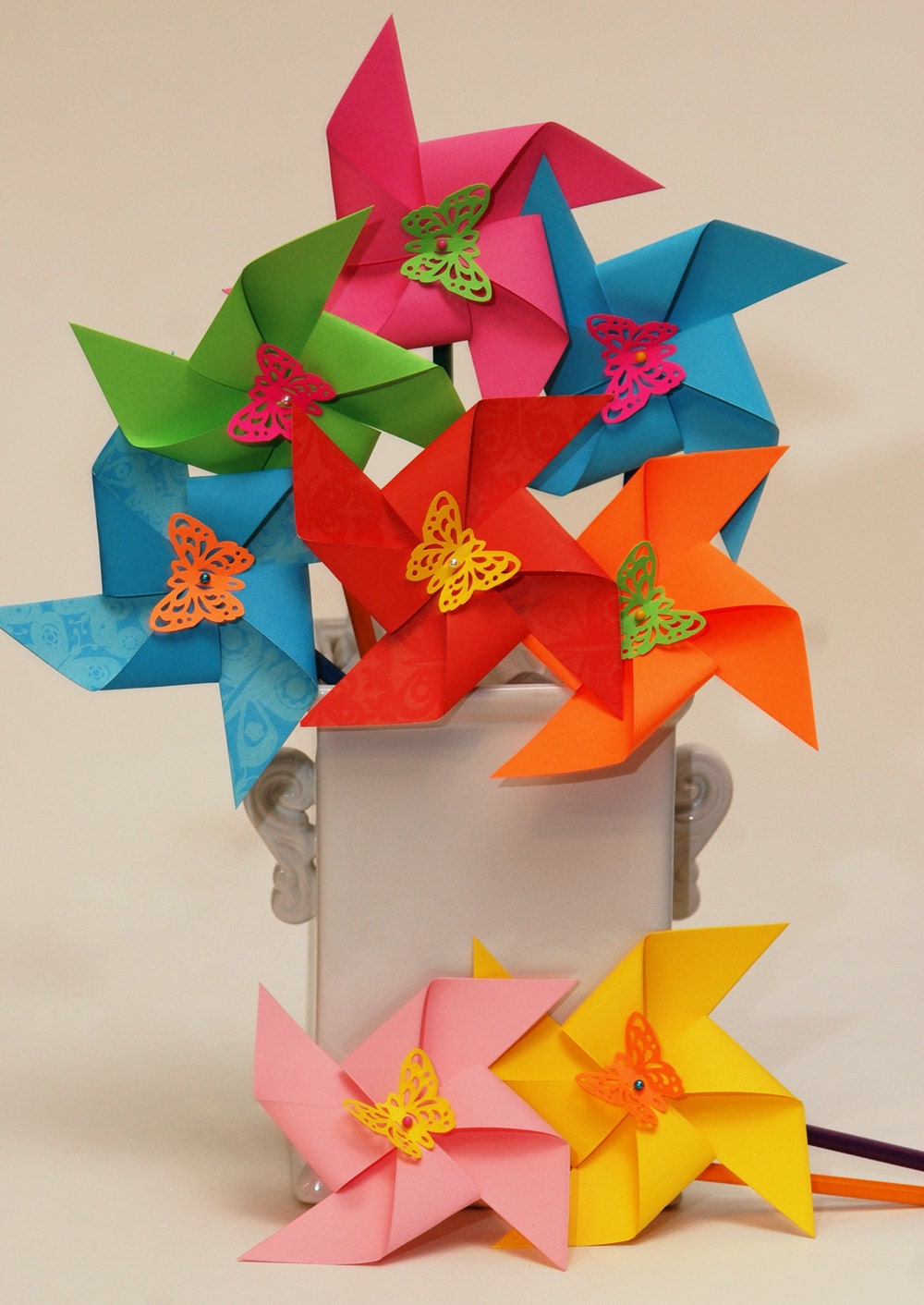 Butterfly Pinwheels Custom Made To Order for a birthday party, summer pool party, baby shower or bridal shower Il_170x135