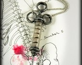 Antique Syringe Necklace, Handmade, Jewelry
