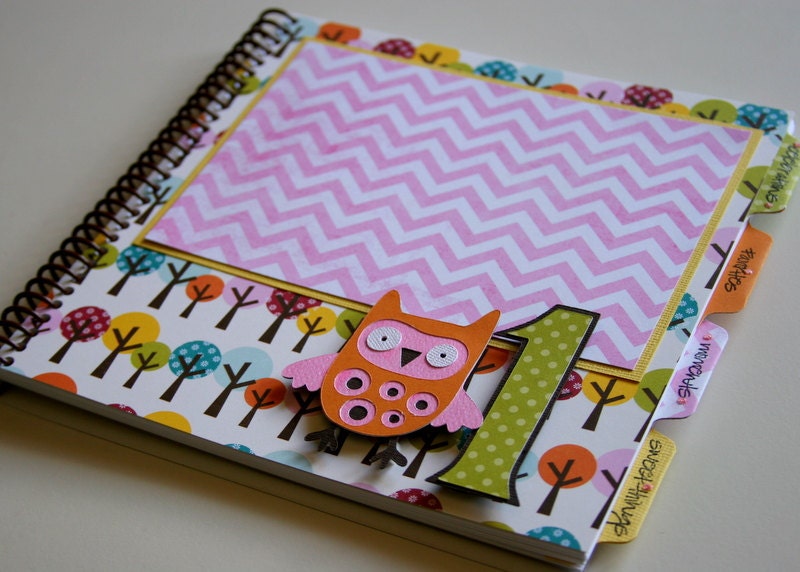 First Birthday Girl/Birthday Album Photo Book and Journal - PENELOPE Design Il_570xn
