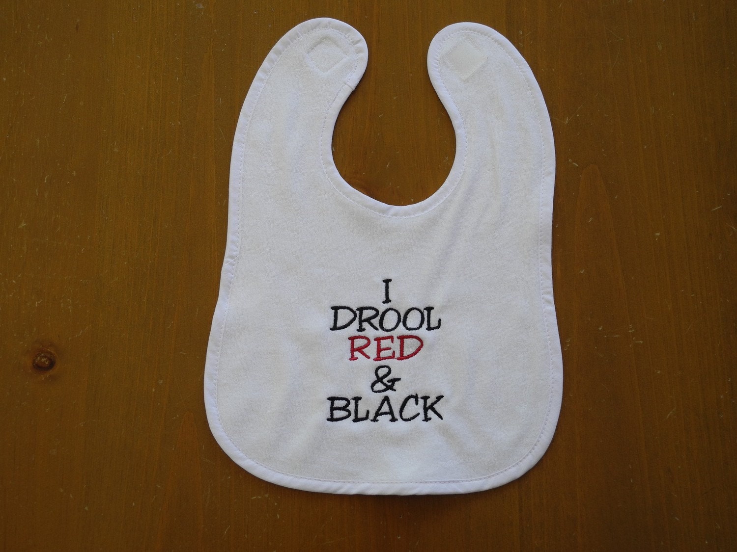 Baby Bib I Drool Orange and Blue