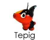 Tepig pokemon cell phone charm