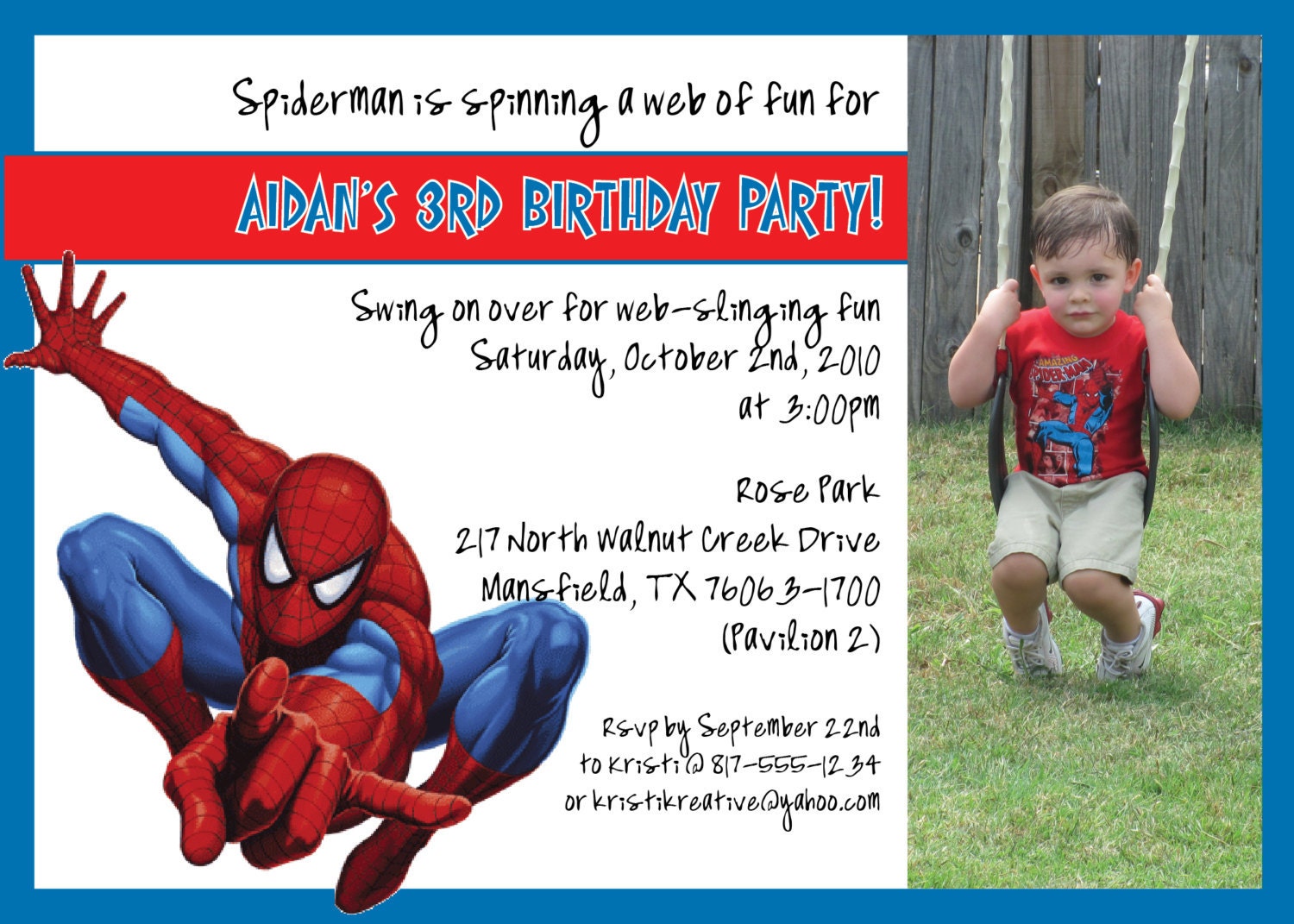 Spiderman Birthday Invitation by MyPaperInvites on Etsy