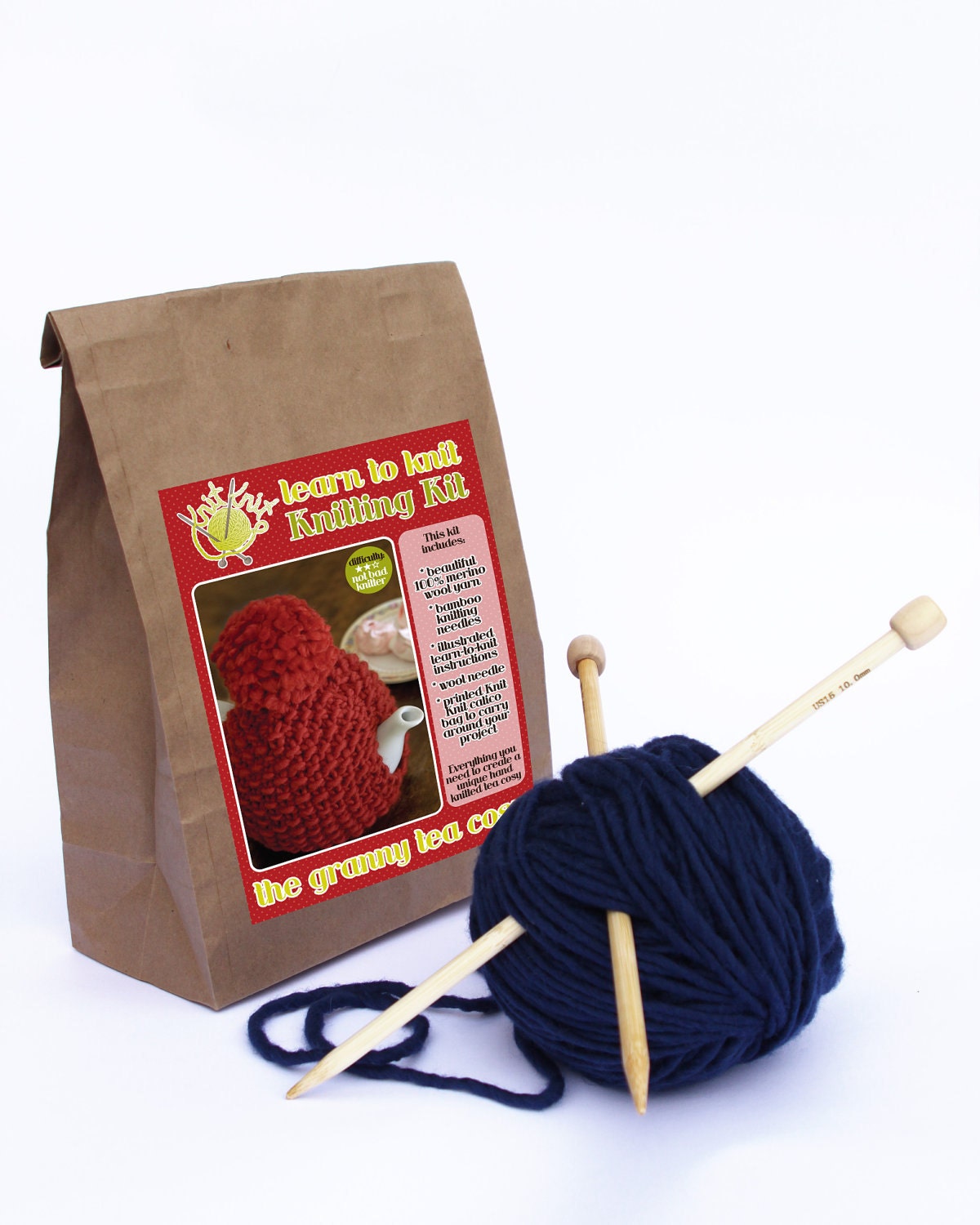 Tea Cozy LEARN TO KNIT Kit