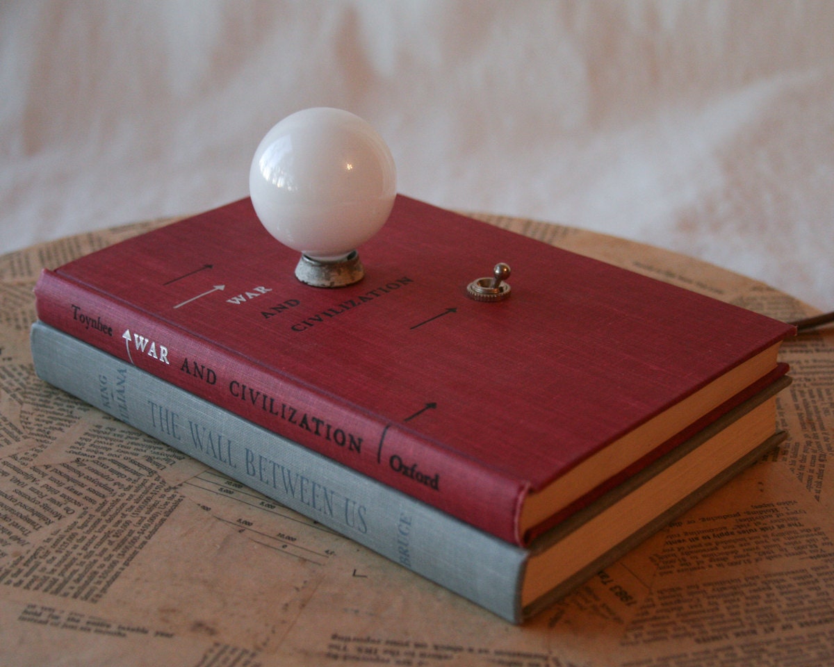 Clearance Sale - Hardback Book Lamp - War and Civilization