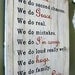Handpainted wood sign "We Do Love" (RESERVED)