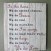 Handpainted wood sign "We Do Love" (RESERVED)