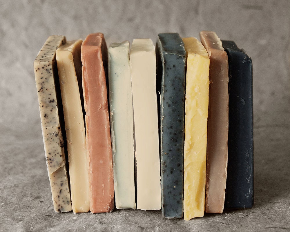 Soap Ends Sampler - All Natural Soap, Handmade Soap, Cold Process Soap, Unscented Soap