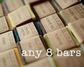 Custom Soap Set - Any 8 Soap Bars - All Natural Soap, Handmade Soap, Unscented Soap, Vegan Soap, Cold Process Soap