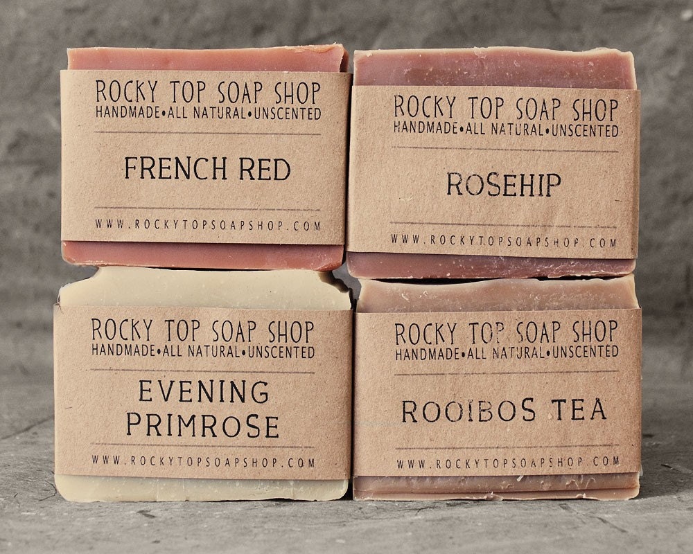 Reds and Roses Soap Set - Natural Soap Gift Set, Unscented Soap, Cold Process Soap, Bath Gift Set, Vegan Soap