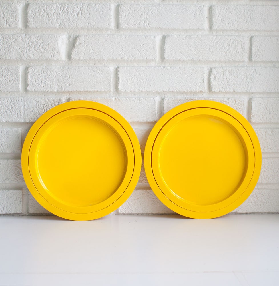 Yellow Dansk Stacking Plates