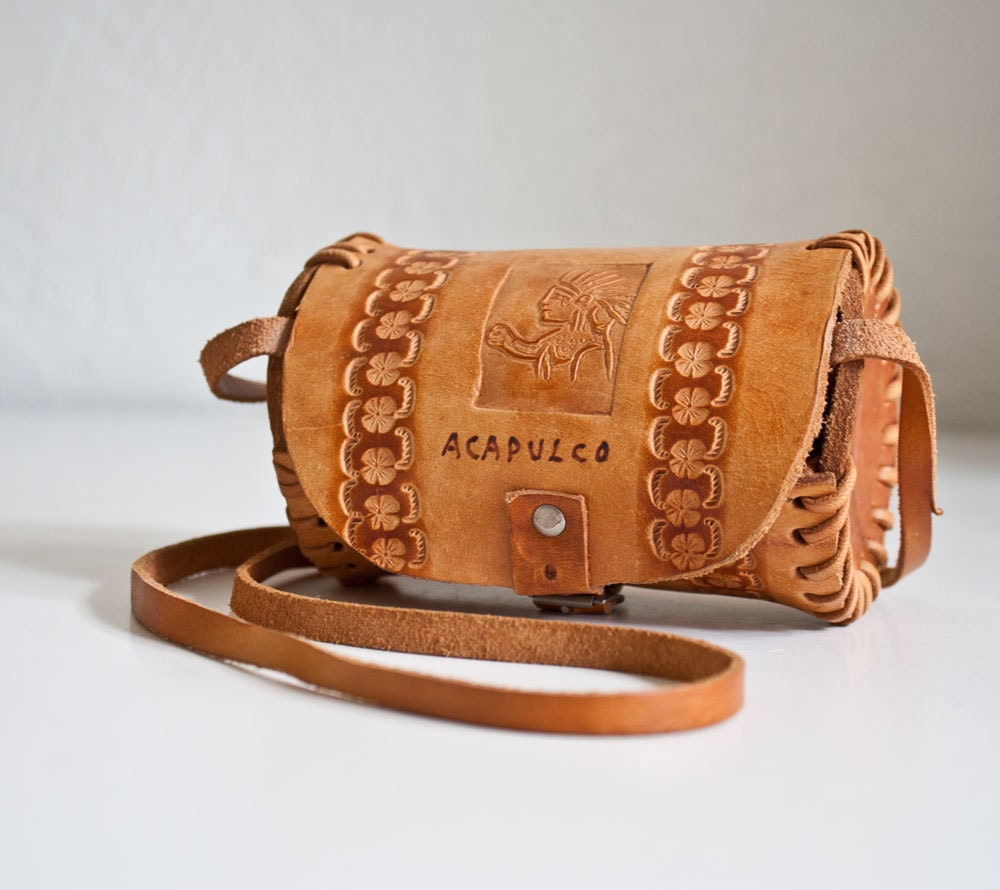 Mexican Tooled Leather Purse