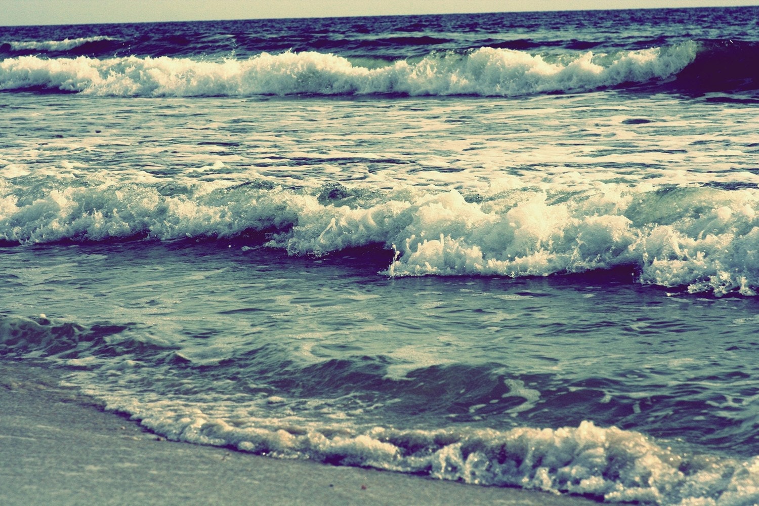 Day At The Ocean - 8x10 Fine Art Photograph - Beach Waves, Wedding Gifts, Travel Holiday Adventures