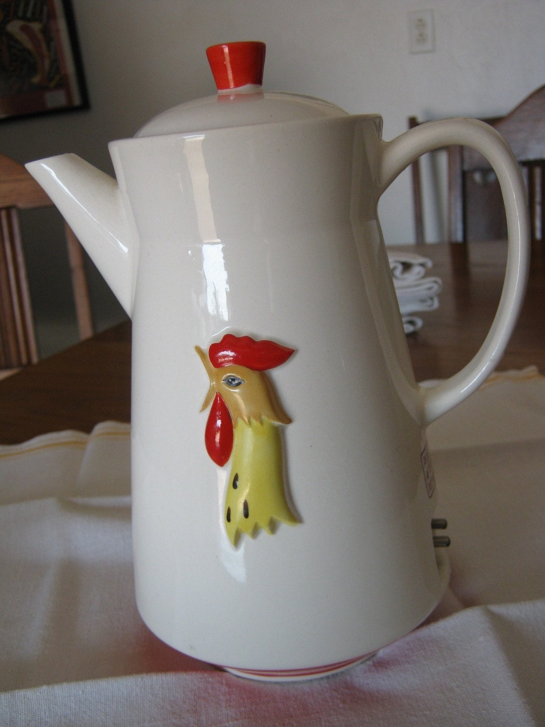 Howard Holt Coffee Pot ROOSTER 1960s // Just Reduced // By Gatormom13