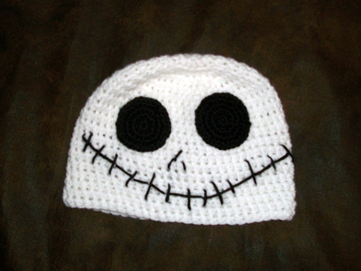 Jack Skellington Skull Cap, Made to Order, Infant through Adult Sizes