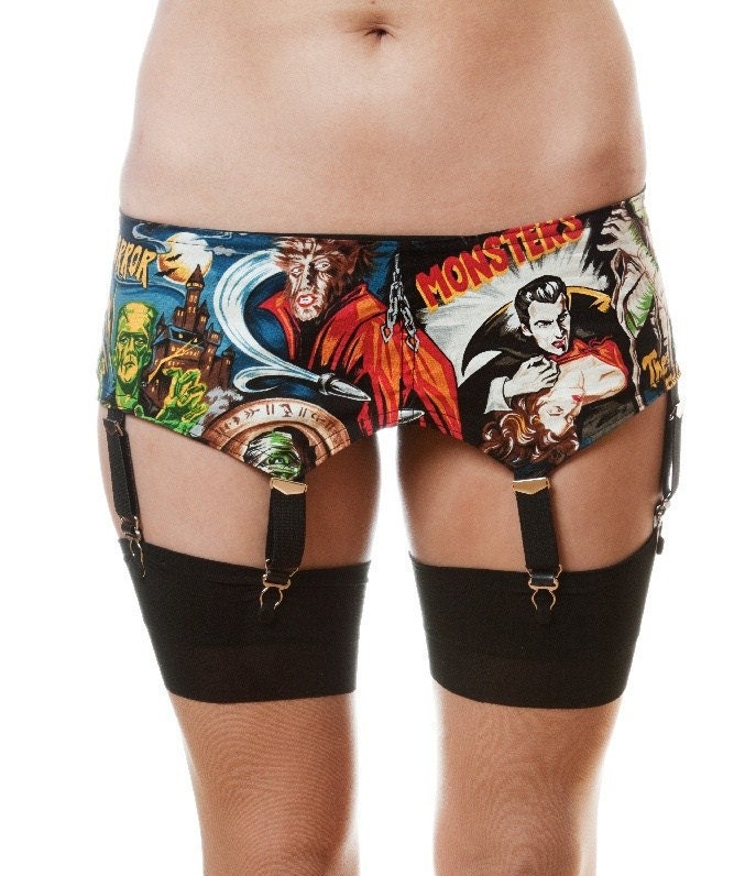 Limited Edition Vintage Style Classic Monster Garter Belt.
