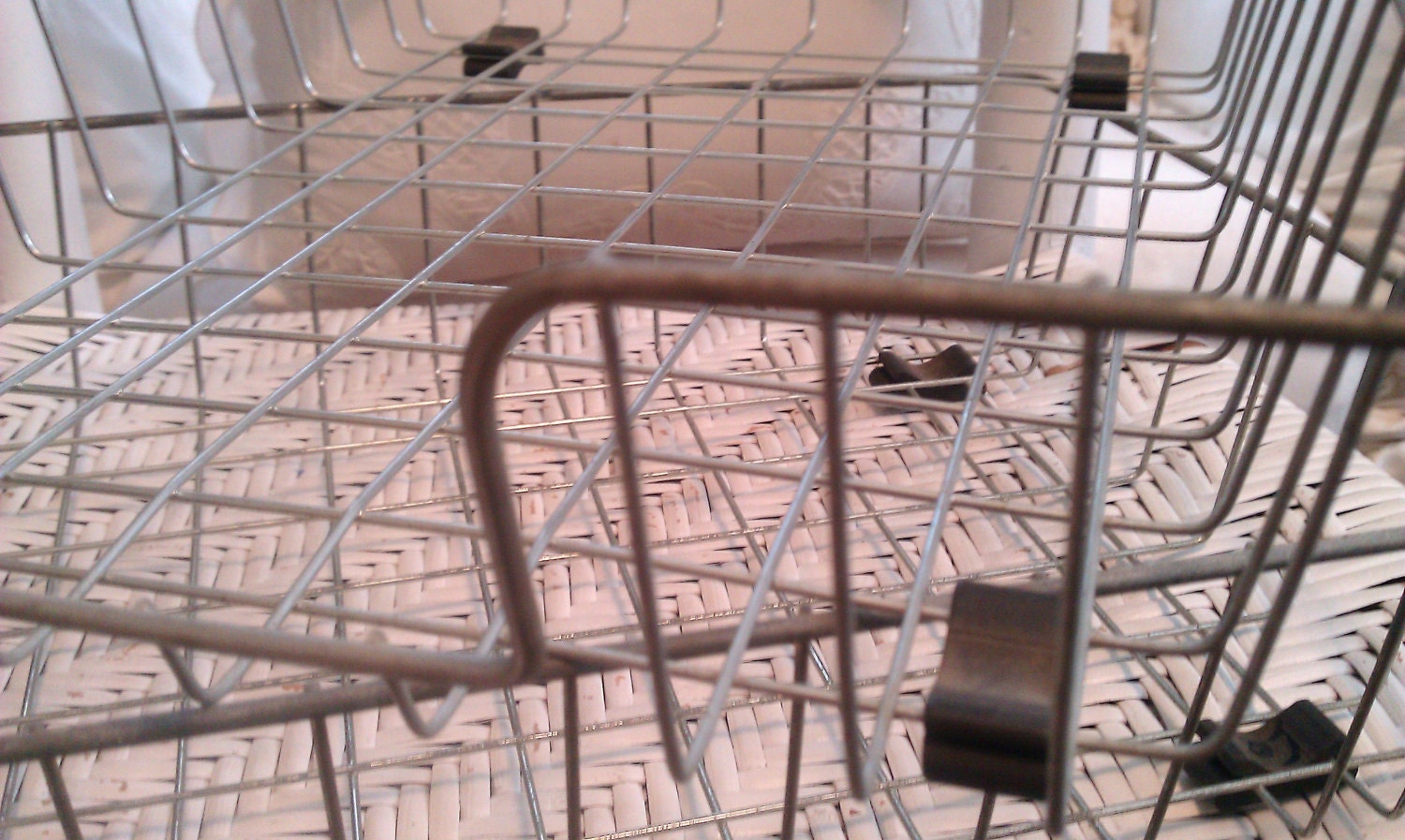 Reserved for Krystal Vintage Set of Simple Wire Desk Organizer Trays