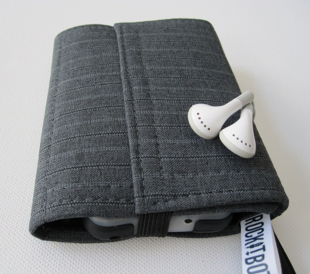 Nerd Herder gadget wallet in Sharp Suit- iPhone, Android, iPod, cell phone, earbuds, SD cards, guitar pick case
