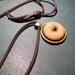 Large Zombie eye Necklace (Tan eye in antique brass bezel)