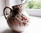 Vintage Creamer-Severn Flowered Transferware 1920s