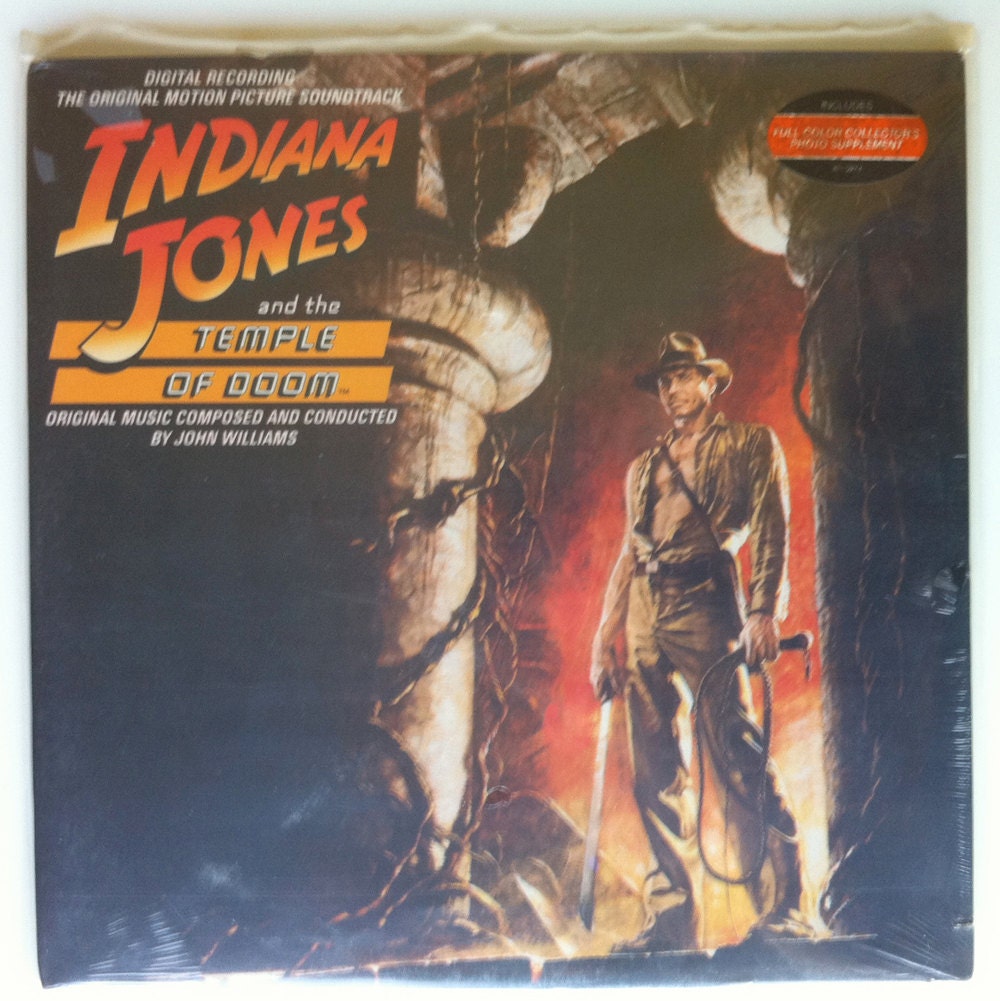 VERY RARE Indiana Jones and the Temple of Doom Vinyl Soundtrack LP - Sealed