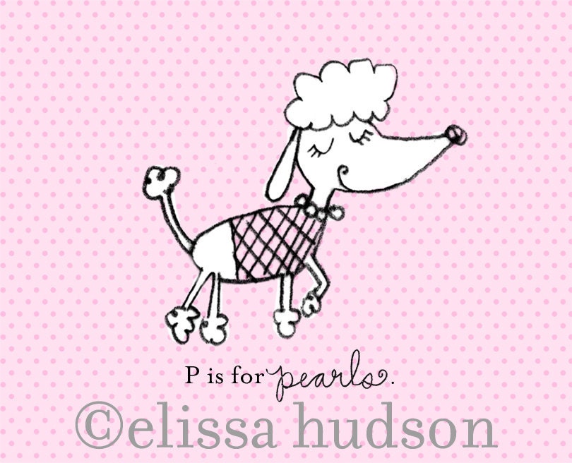 Pearl Poodle Print