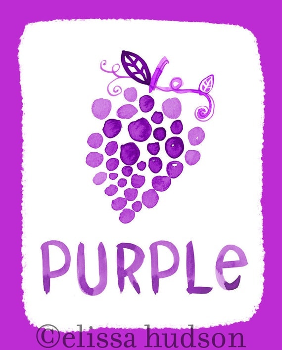 Wall Art Print Color Series- Purple