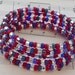 Red, White and Blue Memory Wire Bracelet