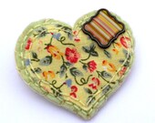 Felt brooch fabric jewelry jewellery uk seller shabby chic Country Floral