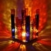Stained Glass Candle Holder Multicolor