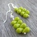 Chartreuse Green Earrings with Sterling Silver Ear Hooks, Fall Fashion
