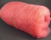 Spinning  Fiber Batts - Peach-Cherry Smoothie 25% off