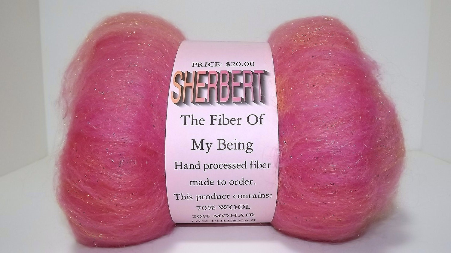 Spinning Fiber Batts- Sherbert Colorway
